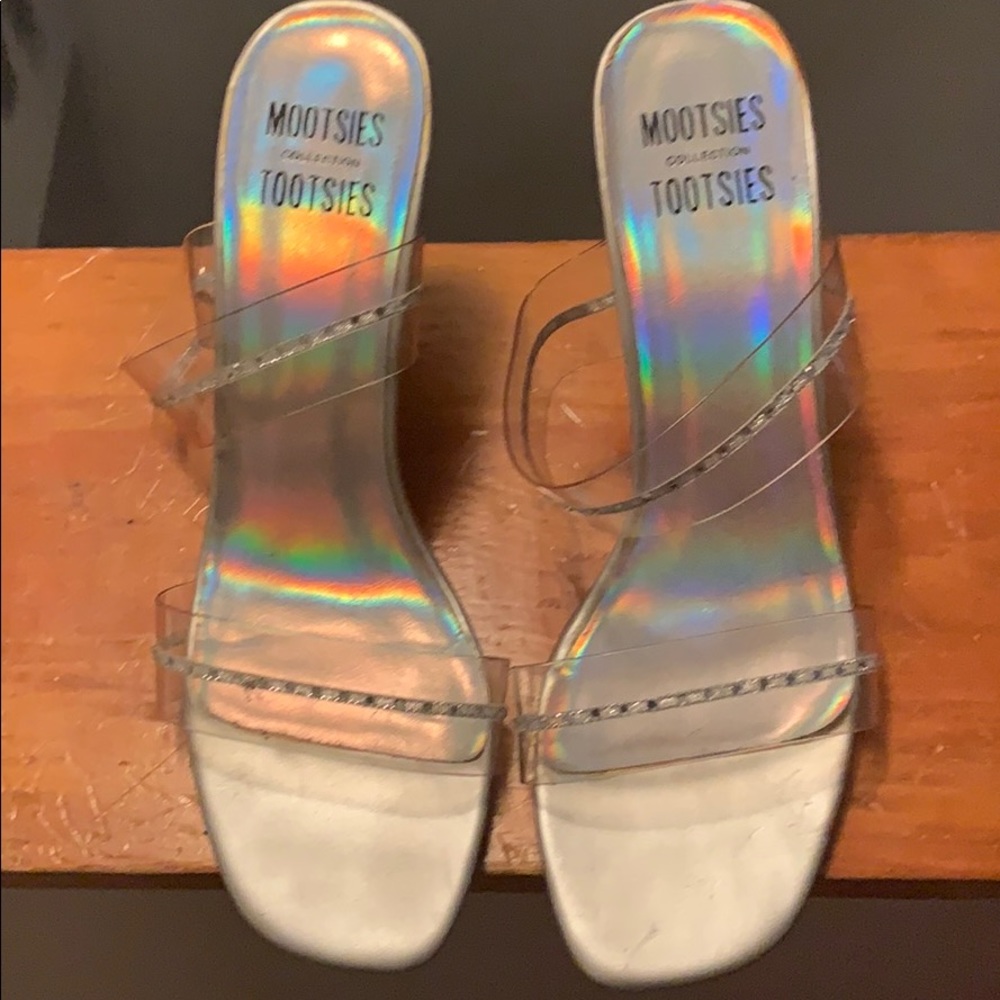 Silver sparkly shoes
